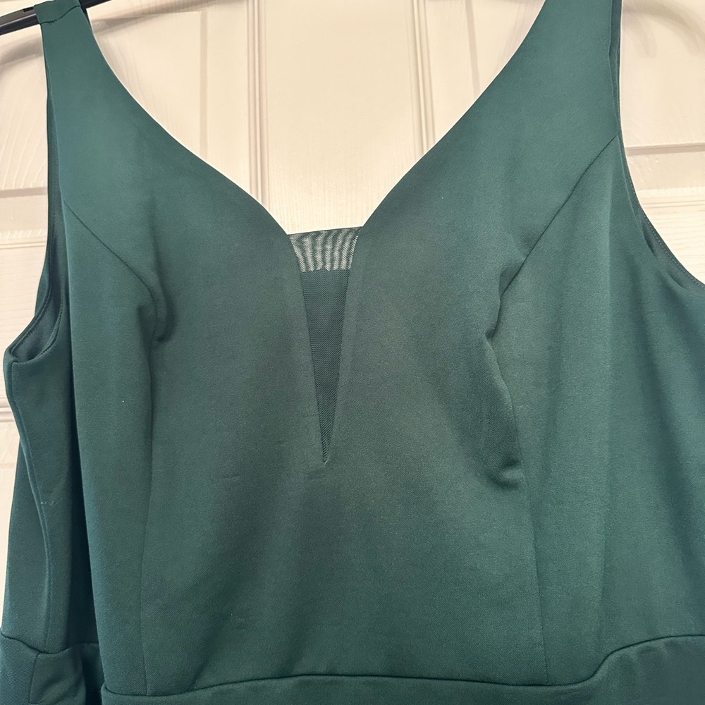 NWT Grace Karin Green Sheath Midi Dress V-neck Sleeveless - Picture 5 of 7
